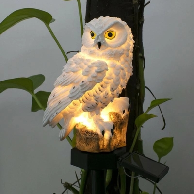 Waterproof Solar Powered Garden LED Owl Animal Lawn Ornament Unique Christmas