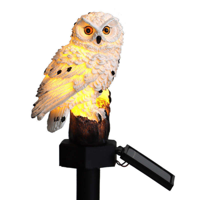 Warm White Plastic Solar Light Crafts Lawn Lights Garden Owl Lights 2700K IP55