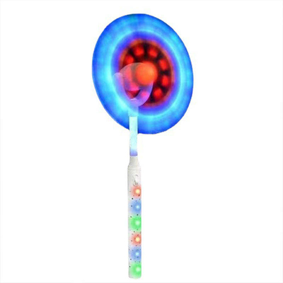 Color Flash LED Rainbow Spinning Toy Solar Windmill Light for Halloween , Christmas