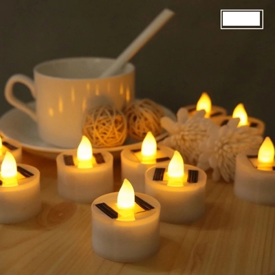 Flameless LED Solar Powered Candle Lights Indoor Atmosphere Decorative Lights