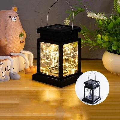 Hanging Lantern Lamp Flower Waterproof Outdoor Decoration Garland Fairy Solar Garden Courtyard Palace Lights