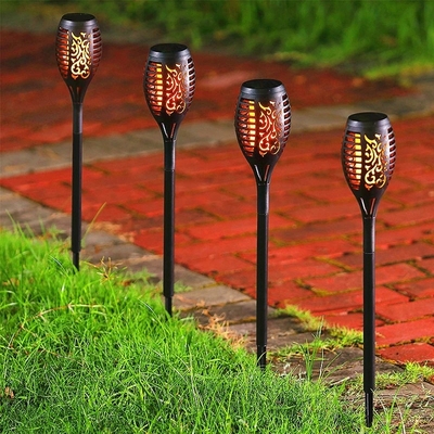 12LED 33LED Solar Flame Flashlight Outdoor Flashing Waterproof Solar LED Light