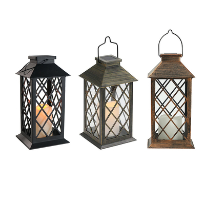 Outdoor Garden Solar Hanging LED String Lights Flashing Candle Lights