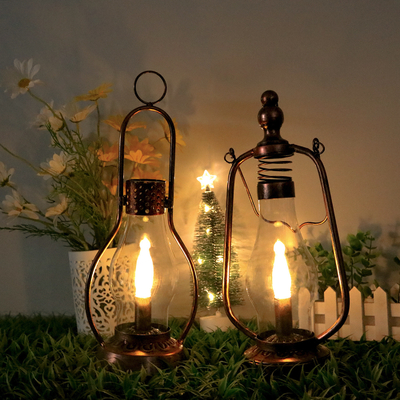 Waterproof IPX6 Solar LED Garden Lights Camping Hanging Oil Lamp