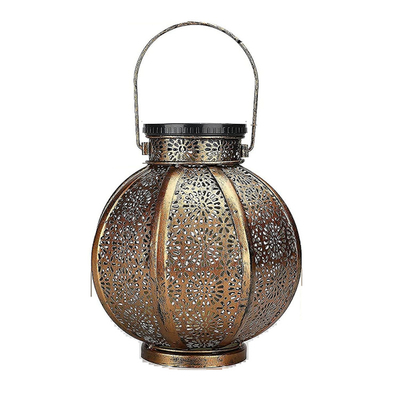3500K Large Outdoor Solar Lanterns Metal Retro Hanging Solar Lamp