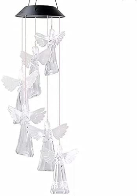 60lm Solar Wind Chime Light Color Changing 2700K Soft Warm White