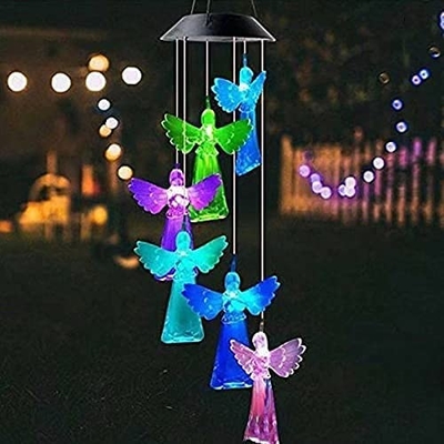 60lm Solar Wind Chime Light Color Changing 2700K Soft Warm White