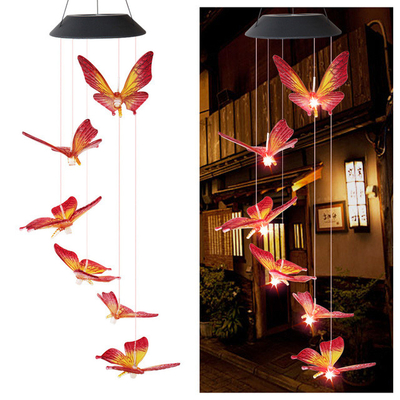DC6V Solar LED Garden Lights 80lm Hummingbird Wind Chime