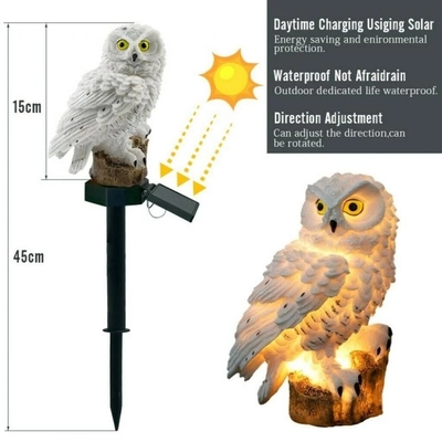 Waterproof Solar Powered Garden LED Owl Animal Lawn Ornament Unique Christmas