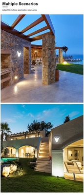 Large Wide Angle 42led Solar Powered LED Wall Light 2700K For Garden Courtyard