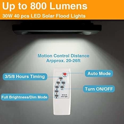 Outdoor LED 40w Solar Flood Light Garage Channel Solar Street Light With Remote Control
