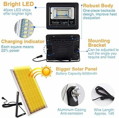 Outdoor LED 40w Solar Flood Light Garage Channel Solar Street Light With Remote Control