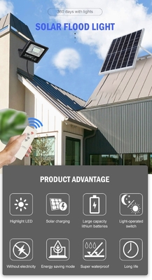 Outdoor LED 40w Solar Flood Light Garage Channel Solar Street Light With Remote Control