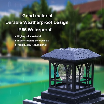 Solar Powered Fence Post Cap Lights Waterproof Square Solar Powered Deck Post Cap Lights