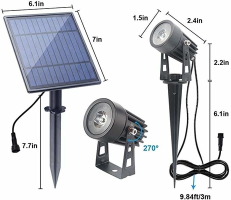 Commercial Solar Street Lights Landscape Bright White RGB Solar Powered Lawn Lights 3500K