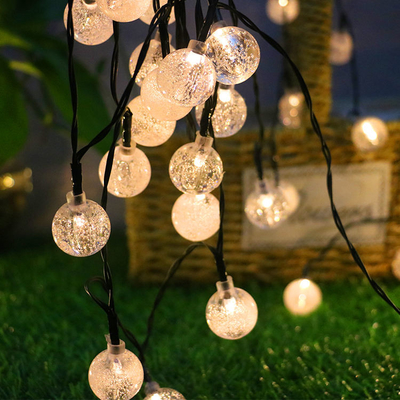 Holiday SGS Solar Powered Fairy Lights Outdoor Bubble Crystal Ball LED 2700K