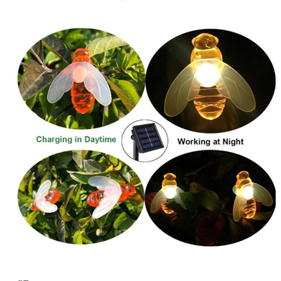 Outdoor Solar Powered LED String Lights Bee Solar Fairy Lights 5M/9M