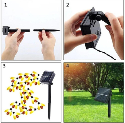 Outdoor Solar Powered LED String Lights Bee Solar Fairy Lights 5M/9M