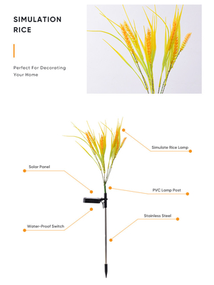 Solar Wheat IP65 Waterproof Garden Light Outdoor Courtyard Lawn Passage Decoration