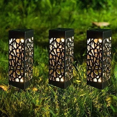 Led Hollow Solar Landscape Path Lights Outdoor Garden IP65 6000K