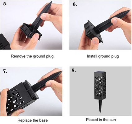 IP65 Durable Decorative Solar LED Garden Lights Lawn Yard Hollow Path Light 1.2v 6000K