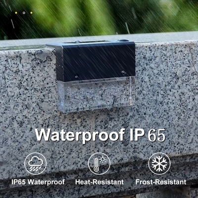 IP65 Warm White Solar Deck Lights Outdoor Stair Fences 2700K Solar Powered Led Deck Lights