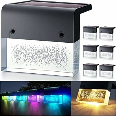 Outdoor IP65 Solar Deck Step Lights CRI 60 For Railing Stair Ladder Fence Yard And Passage