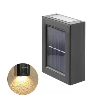 2/6LED Up And Down Solar Powered LED Wall Light Stair Aisle Outdoor Garden Decoration