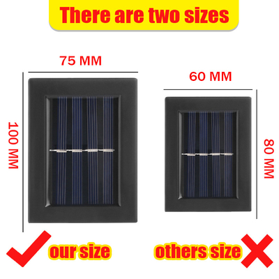 2/6LED Up And Down Solar Powered LED Wall Light Stair Aisle Outdoor Garden Decoration