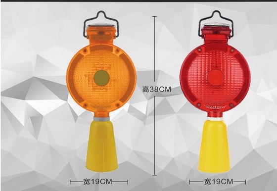 Security Solar Led Traffic Signal Light Dia 19cm Height 38cm