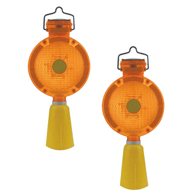 360g Security Solar Traffic Warning Light Red Yellow 41*39*41cm