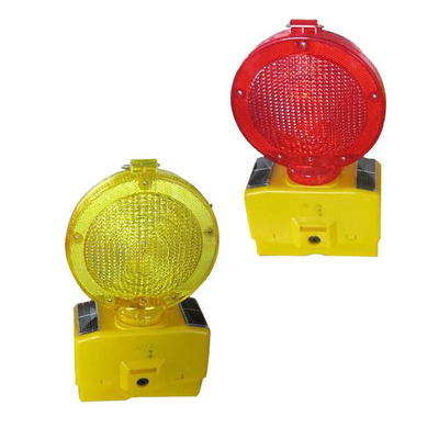 Super Bright Flashing Solar Traffic Warning Light Shock Resistant Emergency