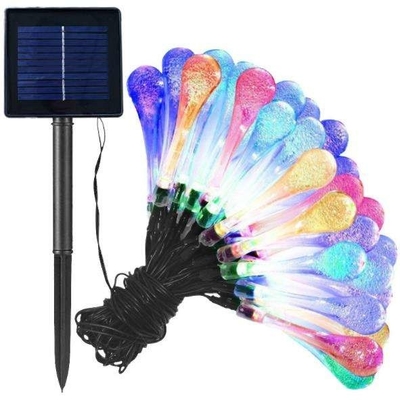 WX-SDD-003 LED Water Drop Solar Fairy Lights OutdoorFor Garden Patio Home Party Multicolor