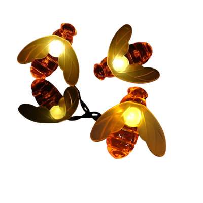 Cute Solar Bee Garden Lights Battery Powered Christmas Garland Light 20lm/w