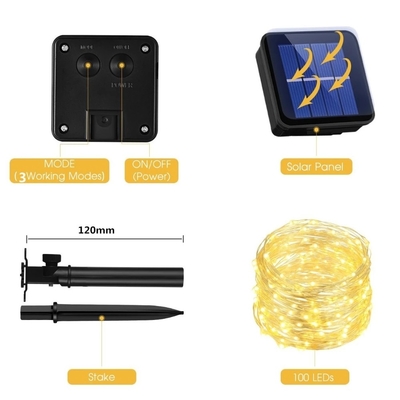 Modern Style Solar LED Garden Lights IP65 Waterproof Outdoor Festoon Lights