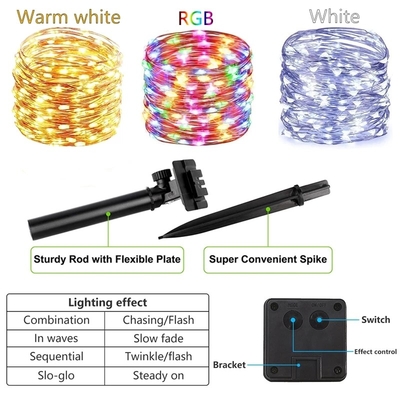 Modern Style Solar LED Garden Lights IP65 Waterproof Outdoor Festoon Lights