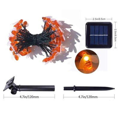 Solar Powered Honey Bee Fairy String Lights 20 LEDs For Outdoor Garden