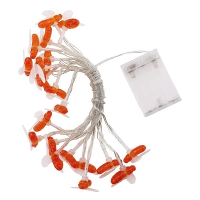 20LED Honey Bee Solar String Lights Outdoor Waterproof Warm White For Garden Decorations