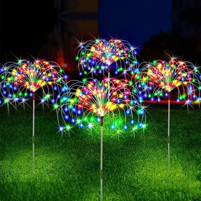 1.2V Solar LED Fireworks Outdoor Garden Fairy Lights Decorations Lawn Path Lights