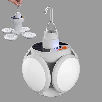 Folding LED Soccer Ball Lamp USB Charge Search Light For Camping