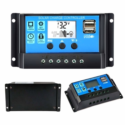 LCD Display Solar Controller Regulator 12V / 24V 60A 50A 40A 30A 20A 10A PWM USB 5V