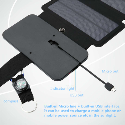 10W Foldable Solar Panel 5V 2.1A USB Output Devices For Smartphones